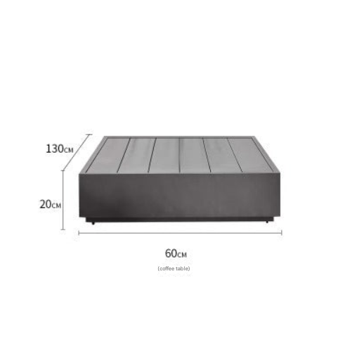 Minimalist Outdoor Aluminum Sofa Set with Matching Coffee Table – Weatherproof Garden Lounge