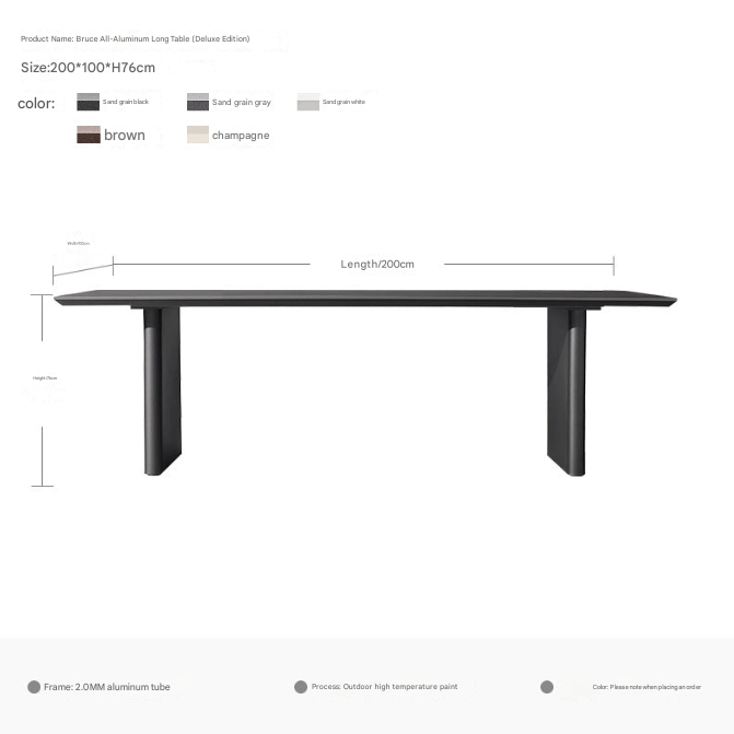Luxury Outdoor Aluminum Dining Set – Nordic Villa Garden Table with Chairs