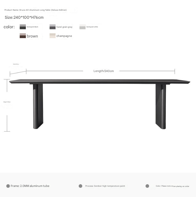 Luxury Outdoor Aluminum Dining Set – Nordic Villa Garden Table with Chairs