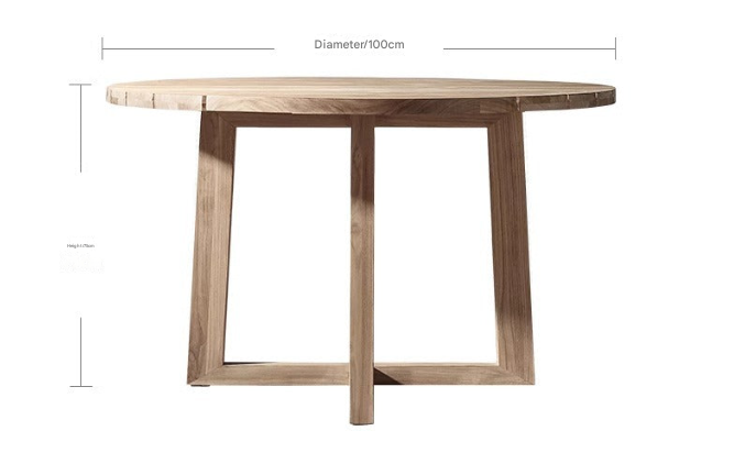 Teak Outdoor Dining Set – Solid Wood Patio Table with Armchairs
