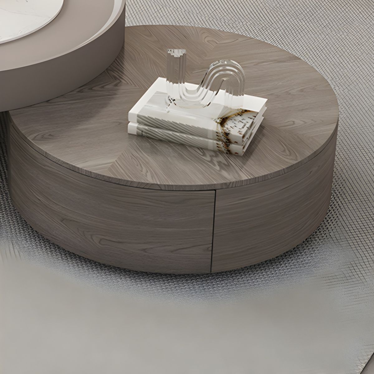 Modern Nesting Coffee Table Set with Wood & Beige Finish – Space-Saving Elegant Design for Contemporary Homes