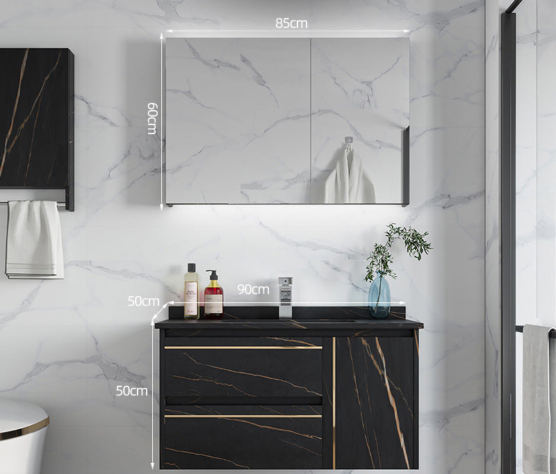 Light-luxury vanity set with smart mirror cabinet 90cm