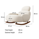 Nordic Lambskin Rocking Chair – Cozy White Lounge Seat for Living Room
