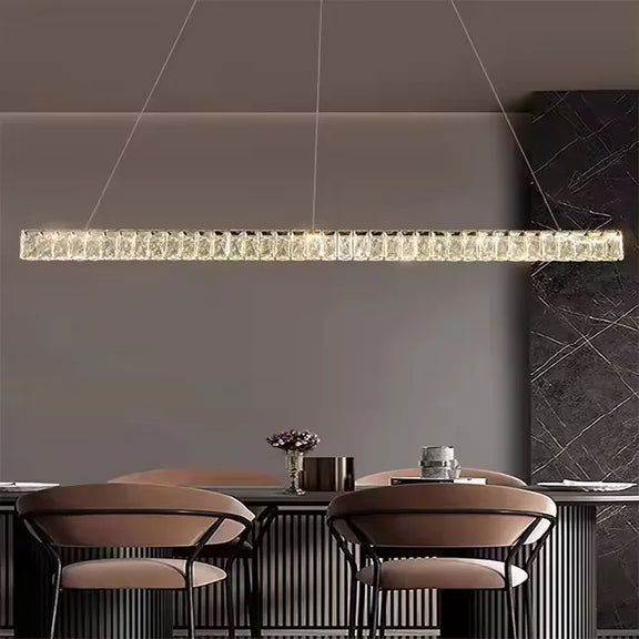 Adjustable height contemporary LED ceiling light