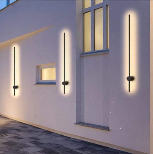 Image Wholesale Rectangle Wall Light Outdoor Waterproof Courtyard Villa Balcony Extremely Simple Long Door Front Garden Wall Lamp