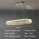 Two-tier oval chandelier with titanium-gold finish