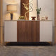 Modern Wood & Cream Sideboard with Gold Accents – Elegant Storage Cabinet/Side Cabinet/Side Board for Stylish Interiors