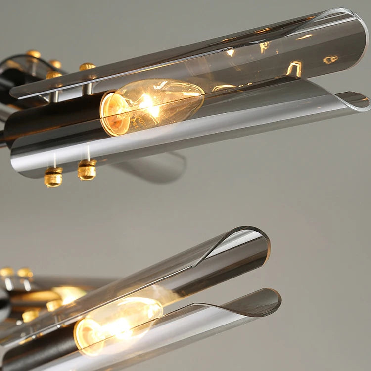 Modern metal chandelier with G9 LED lighting