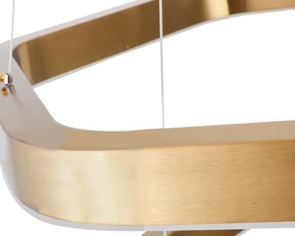 Adjustable hanging hexagon light for dining room