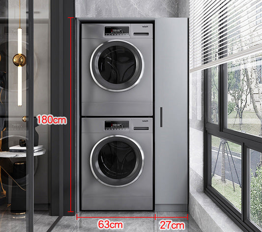 vertical laundry storage unit balcony design