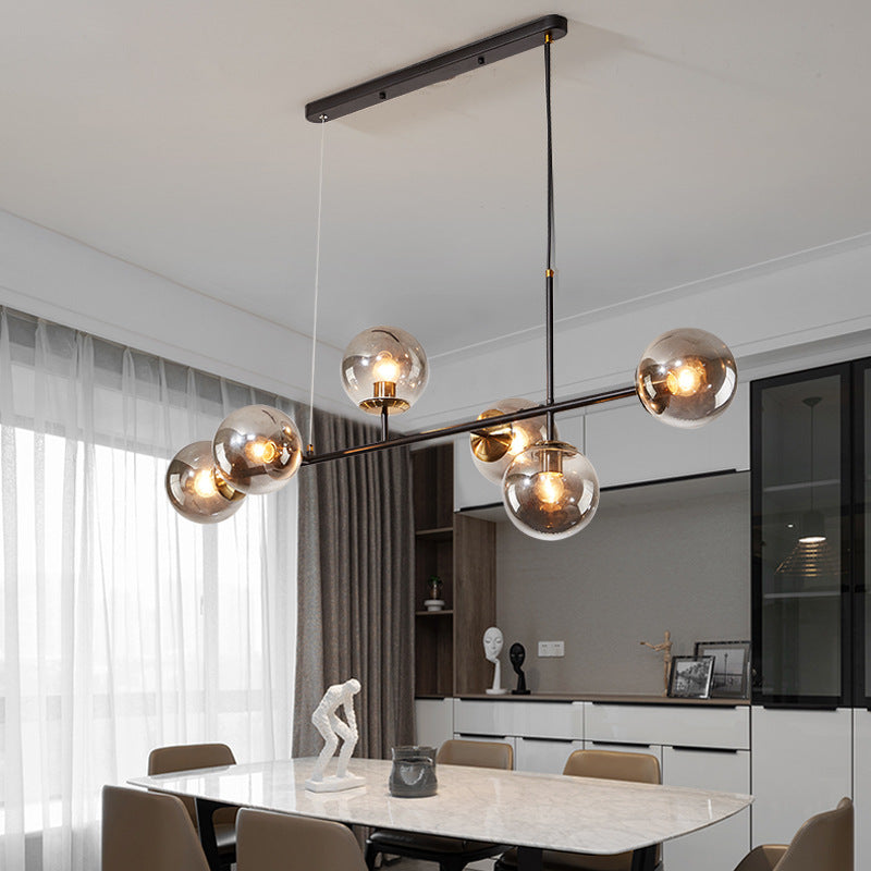 Modern black and gold molecular ceiling fixture