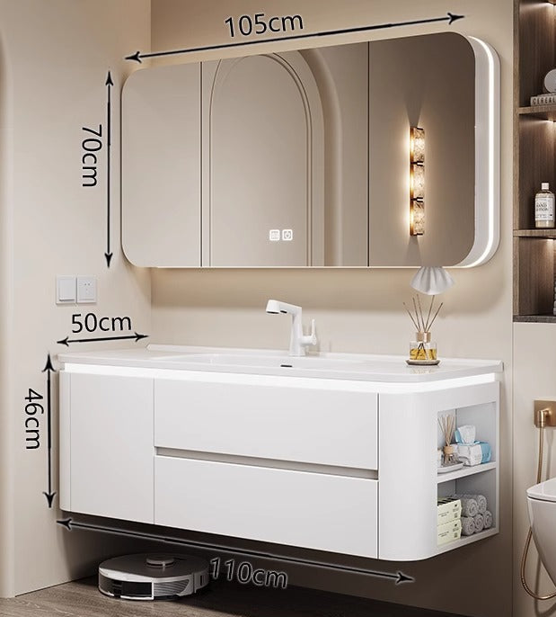 Modern light luxury vanity cabinet front view