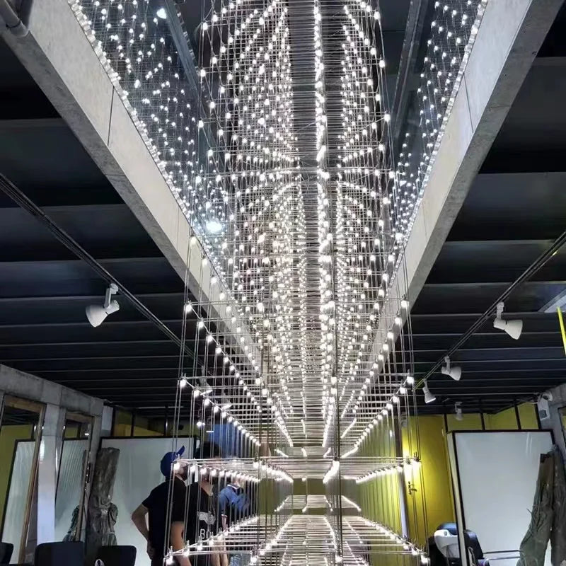 Contemporary geometric metal frame lighting