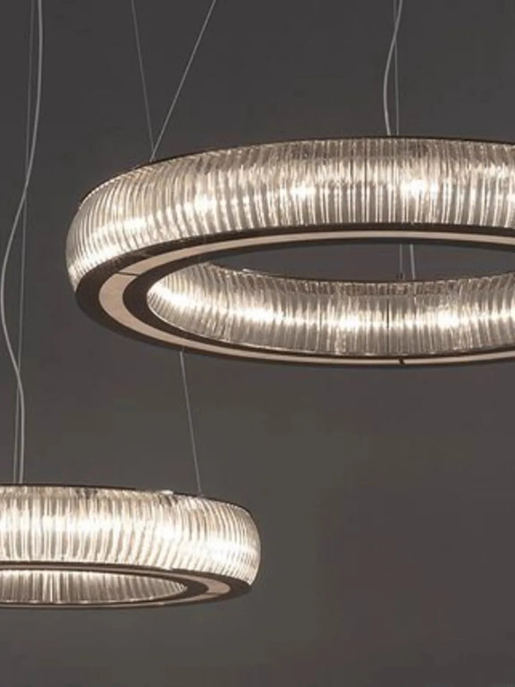 Contemporary halo chandelier ceiling fixture
