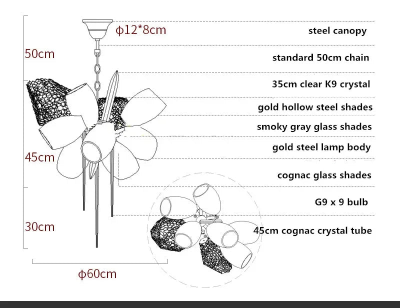 Statement crystal art chandelier for luxury interiors