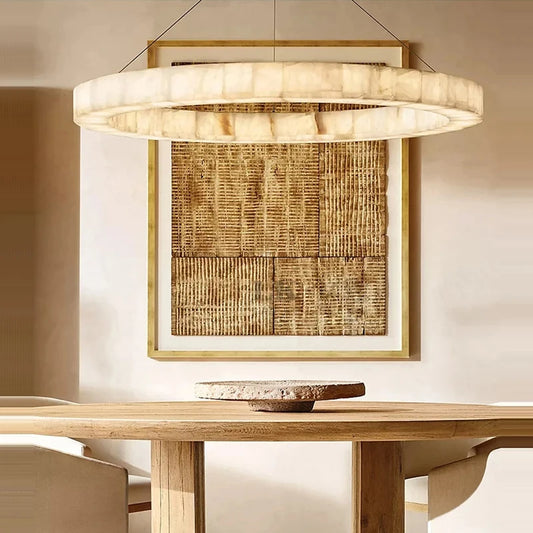 Modern circular pendant light for dining room