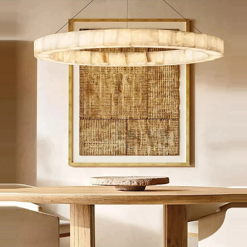 Modern circular pendant light for dining room