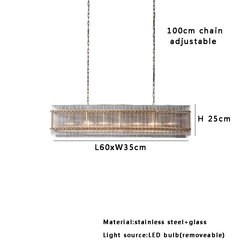 Luxury dining room LED island light modern design