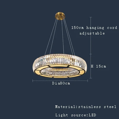 Designer modern pendant light with adjustable height