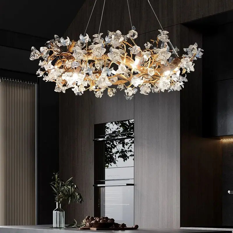 LED luxury chandelier for living and dining spaces