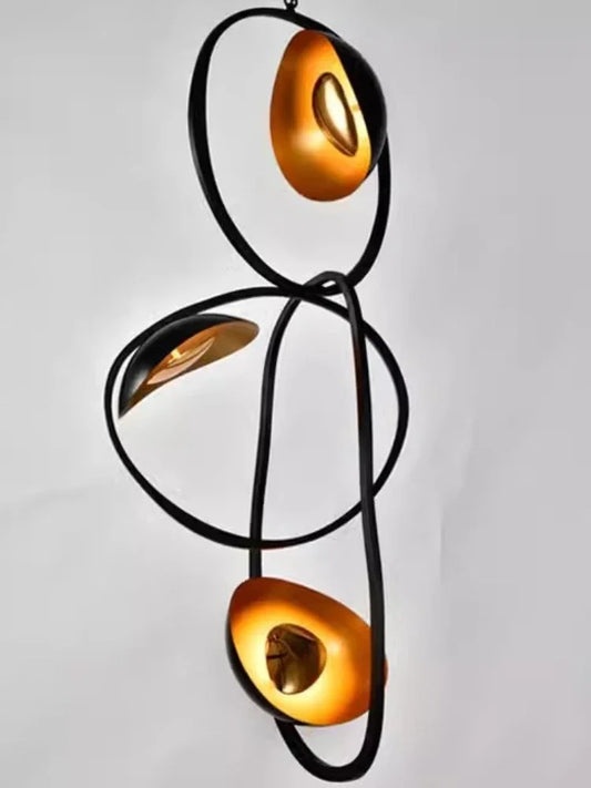 Modern sculptural pendant light for dining room