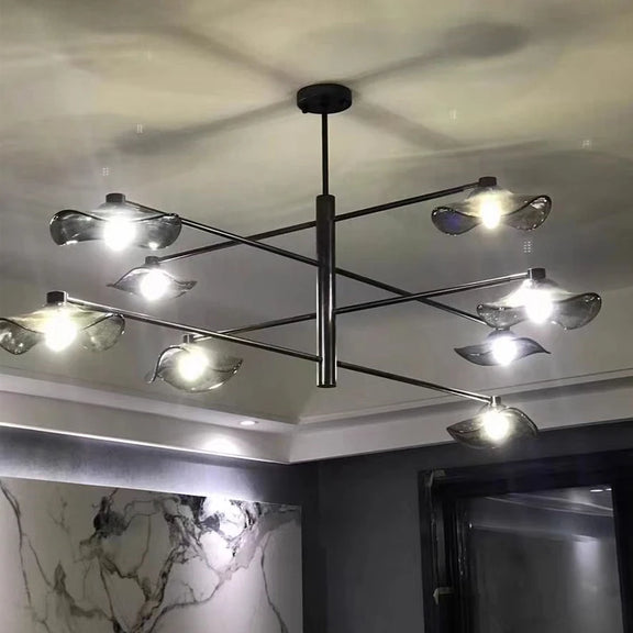 Adjustable modern chandelier for dining rooms.