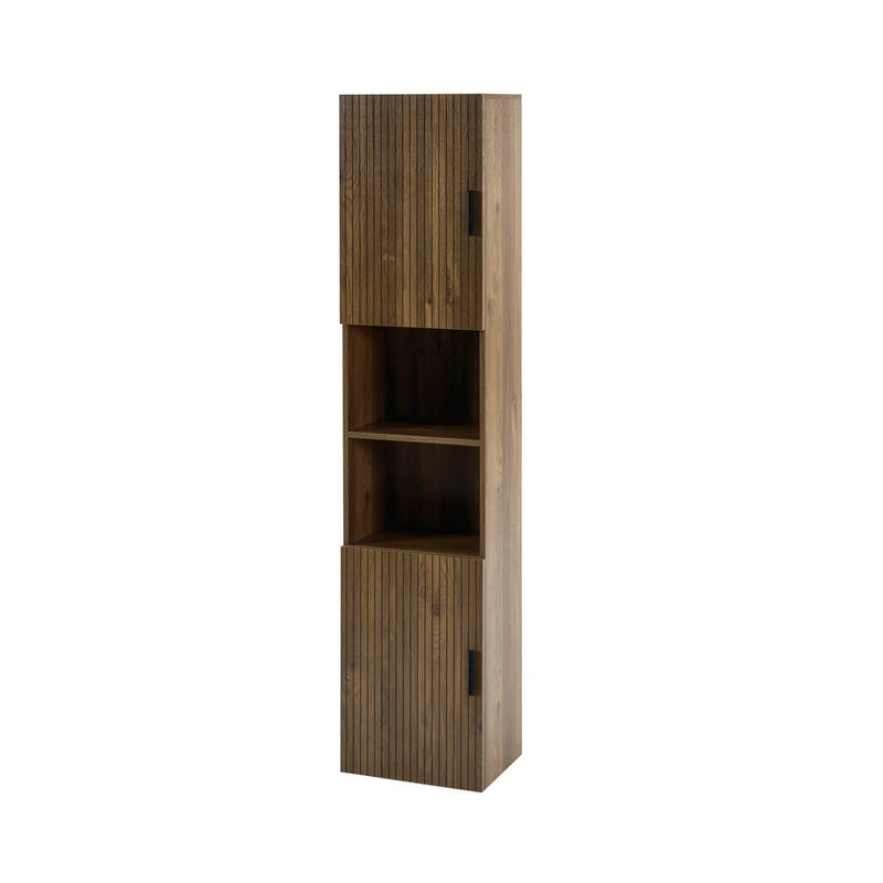 Hampshire 40cm Tall Bathroom Storage Cabinet - Textured Melamine