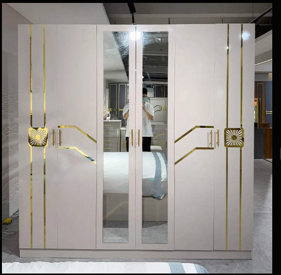 Modern Luxury Bedroom Set with Upholstered Bed, Dresser & Nightstands