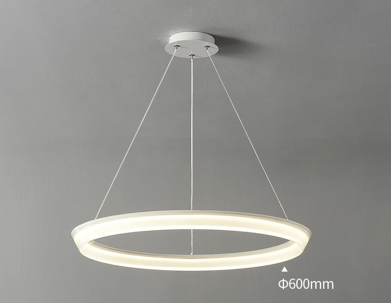 Modern Halo Ring Chandelier – Minimal LED Pendant Design