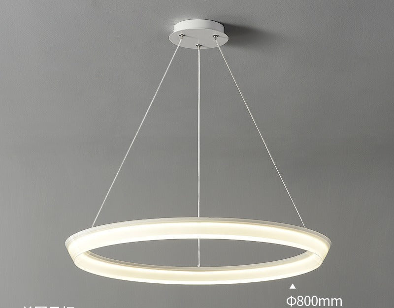 Modern Halo Ring Chandelier – Minimal LED Pendant Design