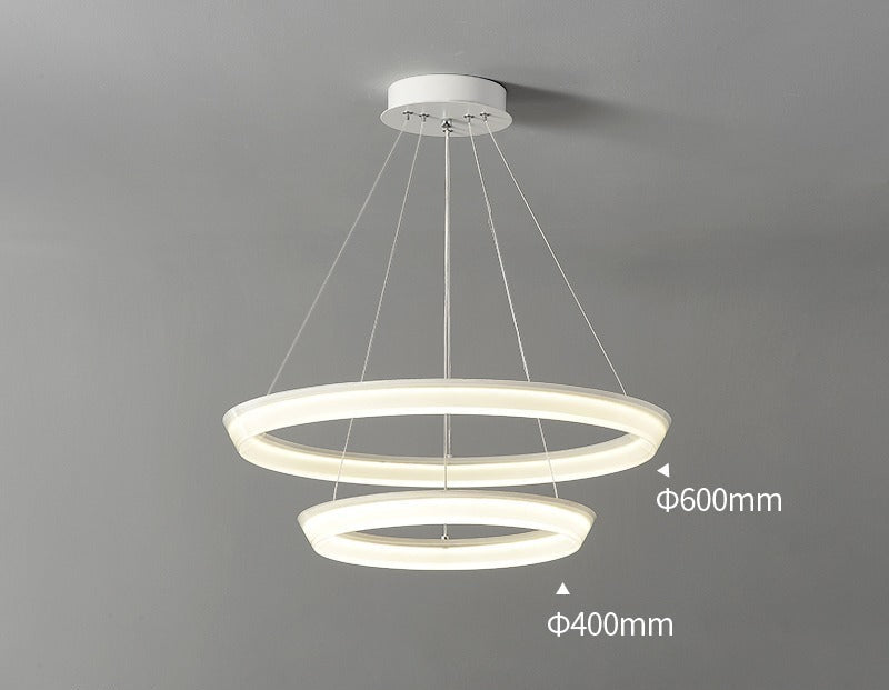 Modern Halo Ring Chandelier – Minimal LED Pendant Design