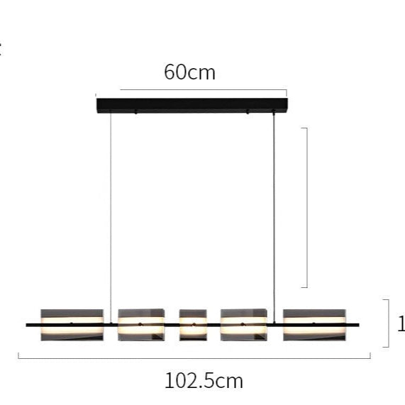 Ribbed Glass LED Chandelier – Round & Linear Options