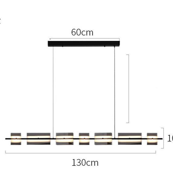 Ribbed Glass LED Chandelier – Round & Linear Options