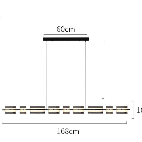 Ribbed Glass LED Chandelier – Round & Linear Options