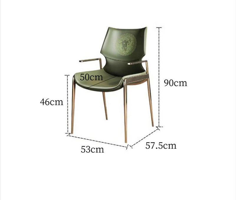 Luxury Leather Armrest Dining Chair – Nordic Modern Restaurant & Café Seating