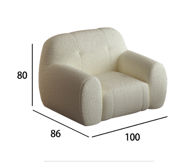 White Bear Sofa – Lambskin Flannel Nordic Designer Set