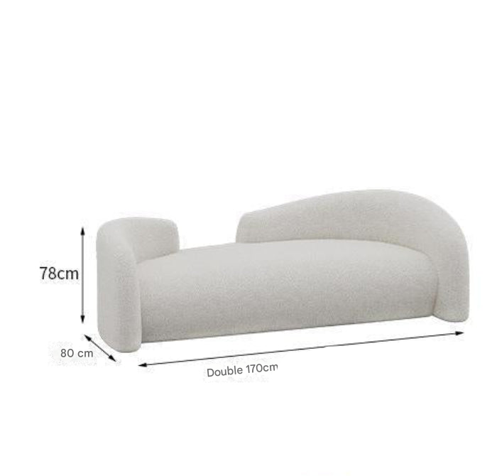 Nordic Lambskin Sofa Set – Creative Three-Seater & Sculptural Lounge Chairs