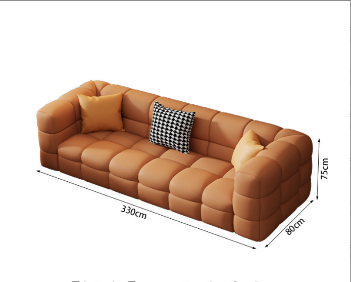 Italian PU Leather Modular Sofa – Club & Living Room Straight Line Couch