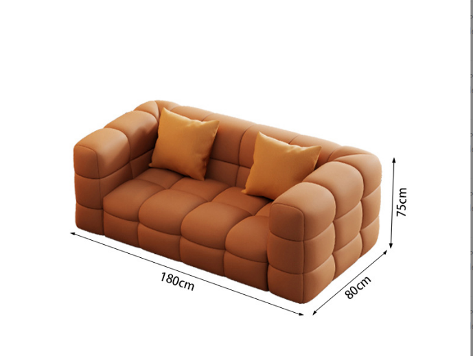 Italian PU Leather Modular Sofa – Club & Living Room Straight Line Couch