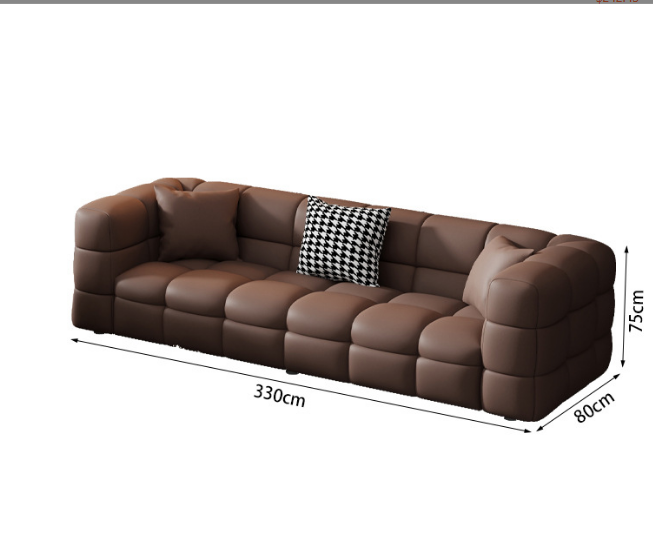 Italian PU Leather Modular Sofa – Club & Living Room Straight Line Couch