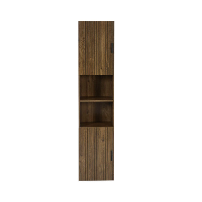 Hampshire 40cm Tall Bathroom Storage Cabinet - Textured Melamine