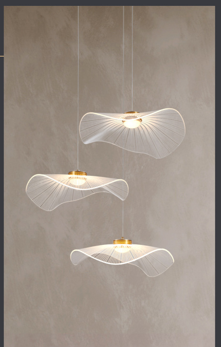 Leaf-Inspired Multi-Drop Chandelier – Modern Pendant Light for Staircase & Living Room