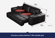 Pixel-Style Electric Leather Sofa Bed – Italian Minimalist Recliner for Modern Living Rooms