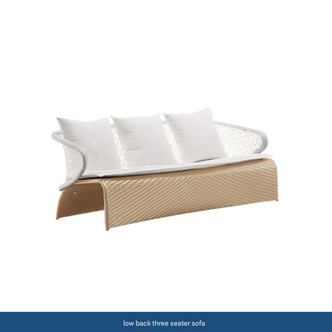 Modern Outdoor Rattan Dining Set – Oval Glass Table with 6 Woven Armchairs