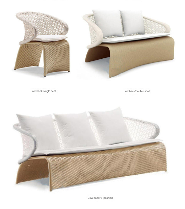 Modern Outdoor Rattan Dining Set – Oval Glass Table with 6 Woven Armchairs