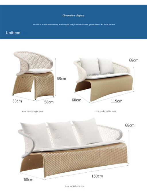 Modern Outdoor Rattan Dining Set – Oval Glass Table with 6 Woven Armchairs