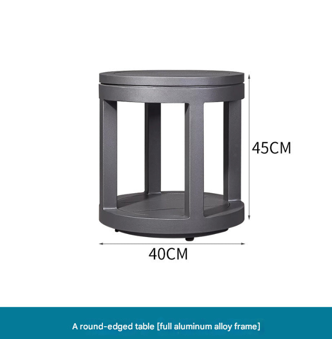 Nordic Outdoor Teak Rattan Sofa Set – Villa Courtyard Lounge with Coffee Table