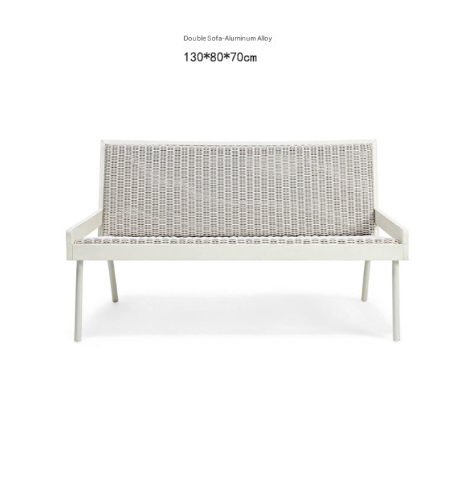 Teak & Aluminum Outdoor Sofa Set with Coffee Table – Weatherproof Garden Lounge Furniture