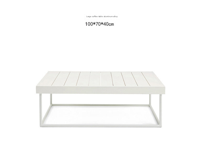 Teak & Aluminum Outdoor Sofa Set with Coffee Table – Weatherproof Garden Lounge Furniture