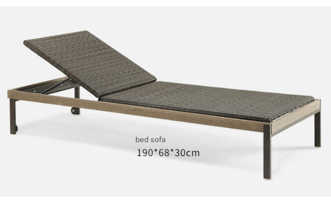 Teak & Aluminum Outdoor Sofa Set with Coffee Table – Weatherproof Garden Lounge Furniture